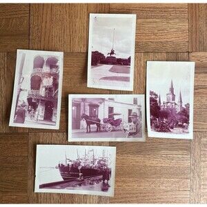 Lot of 5 Vintage New Orleans Louisiana Photos | French Quarter | Jackson Square